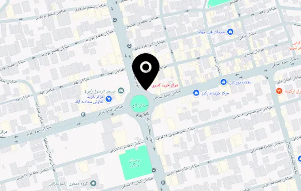 نقشه شعبه غرب تهران