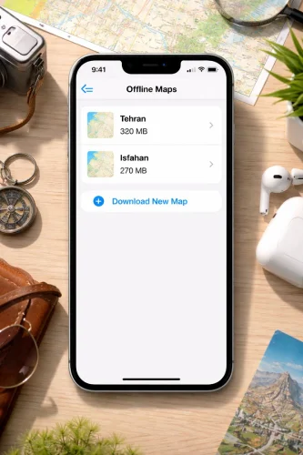 مدیریت نقشه های آفلاین در آیفون